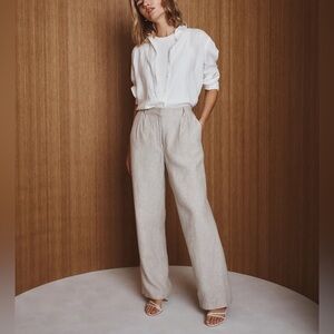 Quince Beige Straight Leg Pants